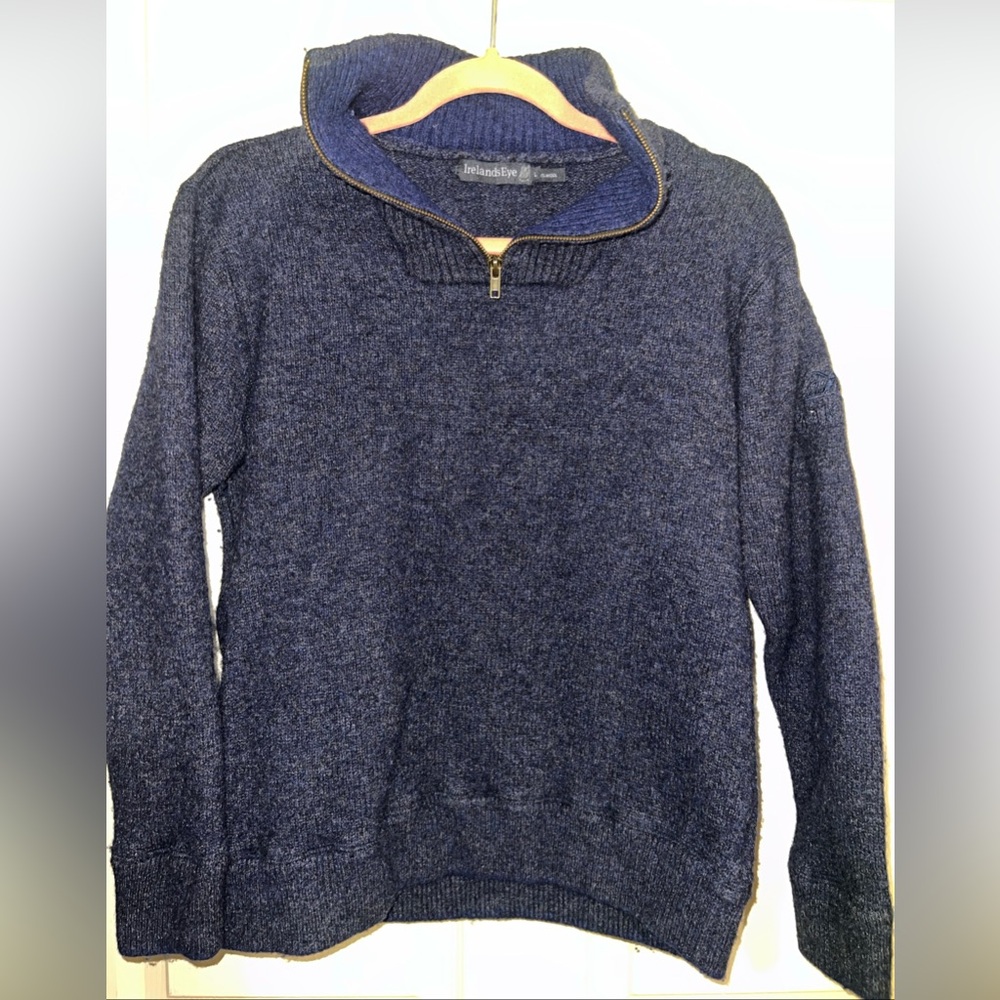 Men's Classic Navy Zip-Up Sweater